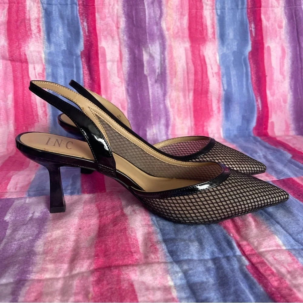INC International Concepts Tevy Women's 10M Black Mesh